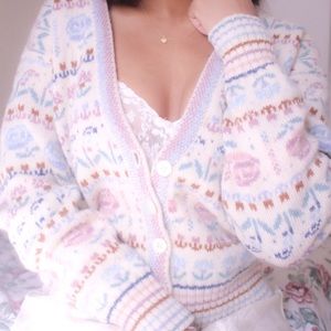 🌸 Vintage Fairy Kei Floral Cardigan